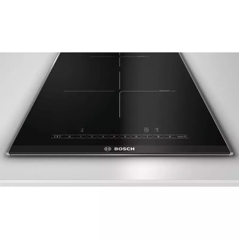 Bosch PIB375FB1E indukcinė kaitlentė, juoda, nerūdijantis plienas, įmontuojama, 2 zonos