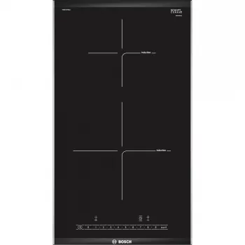 Bosch PIB375FB1E indukcinė kaitlentė, juoda, nerūdijantis plienas, įmontuojama, 2 zonos