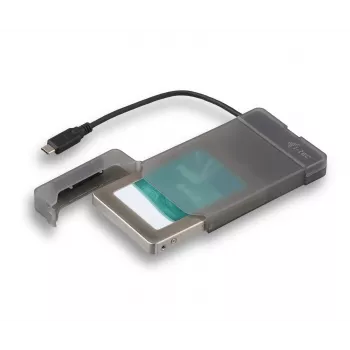 i-tec MySafe USB-C 3.1 Gen. 2 easy, išorinis HDD/SSD dėklas, 2.5 colio, Serial ATA, Serial ATA II, Serial ATA III, 10 Gbit/s, USB jungtis, Juoda