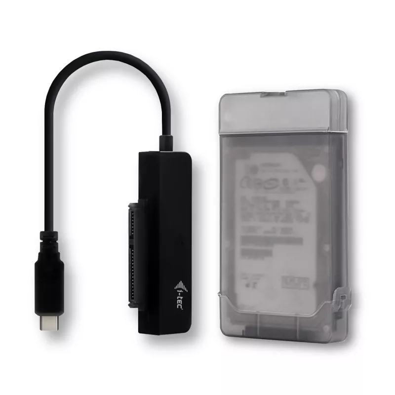 i-tec MySafe USB-C 3.1 Gen. 2 easy, išorinis HDD/SSD dėklas, 2.5 colio, Serial ATA, Serial ATA II, Serial ATA III, 10 Gbit/s, USB jungtis, Juoda