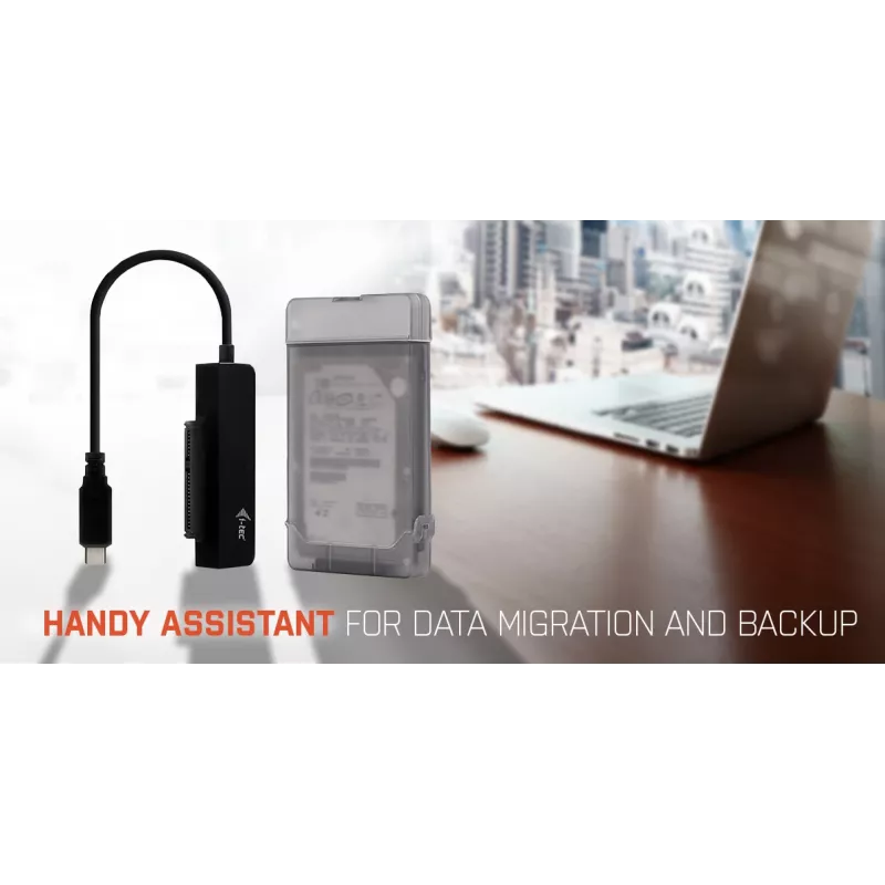i-tec MySafe USB-C 3.1 Gen. 2 easy, išorinis HDD/SSD dėklas, 2.5 colio, Serial ATA, Serial ATA II, Serial ATA III, 10 Gbit/s, USB jungtis, Juoda