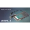 i-tec MySafe USB-C 3.1 Gen. 2 easy, išorinis HDD/SSD dėklas, 2.5 colio, Serial ATA, Serial ATA II, Serial ATA III, 10 Gbit/s, USB jungtis, Juoda