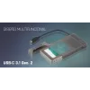 i-tec MySafe USB-C 3.1 Gen. 2 easy, išorinis HDD/SSD dėklas, 2.5 colio, Serial ATA, Serial ATA II, Serial ATA III, 10 Gbit/s, USB jungtis, Juoda