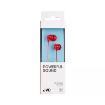 JVC HA-FX10-R-E spalvingi į ausį įdedami ausinių laidiniai modeliai