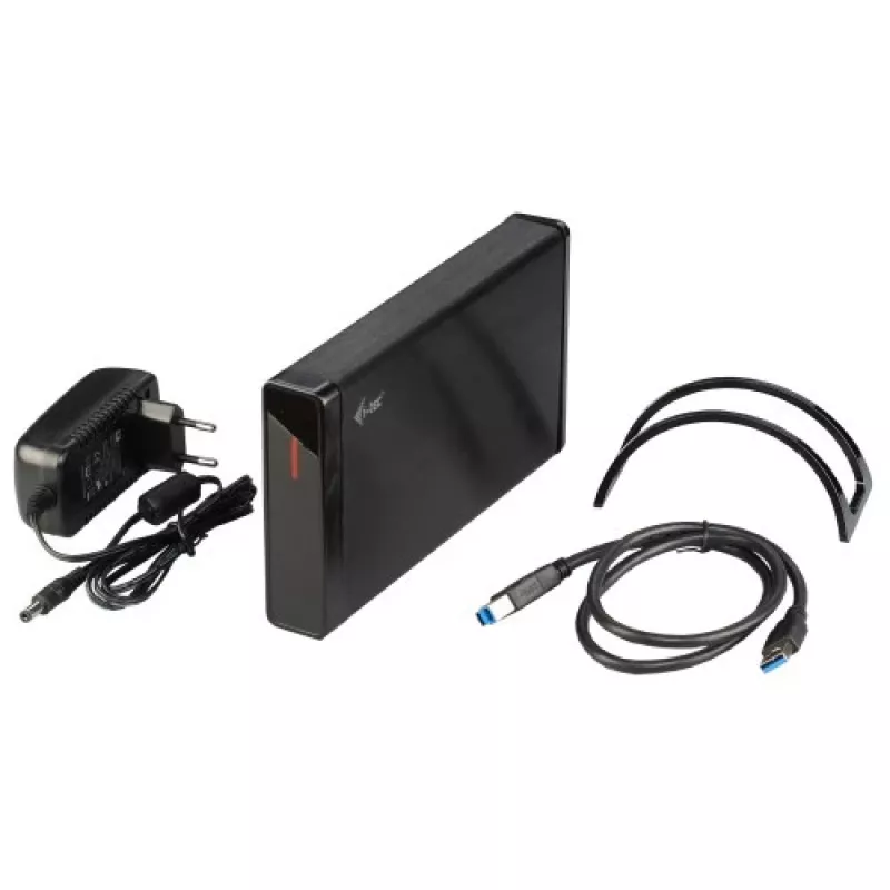 i-tec MYSAFE Advanced 3.5 inch USB 3.0 išorinis HDD korpusas, juodas/metališkas