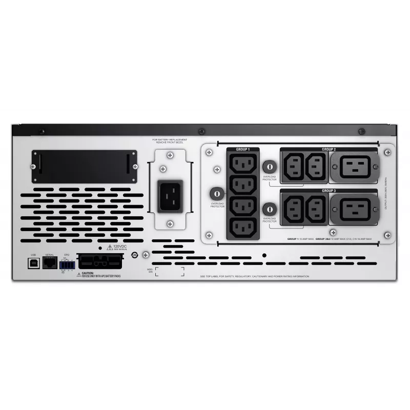 APC Smart-UPS X SMX2200HVNC - 2200VA, 8x C13 + 2x C19 išvestis, USB, praplečiamas veikimo laikas, mažas gylis, NMC