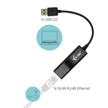 i-tec Advance USB 2.0 Fast Ethernet adapteris