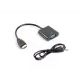 LANBERG vaizdo kabelio adapteris VGA (D-Sub) / HDMI A tipo (standartinis) 0,2 m juodas
