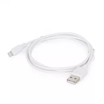 Laidinė jungtis Gembird CC-USB2-AMLM-2M-W — 2 m, Lightning į USB A, USB 2.0, balta