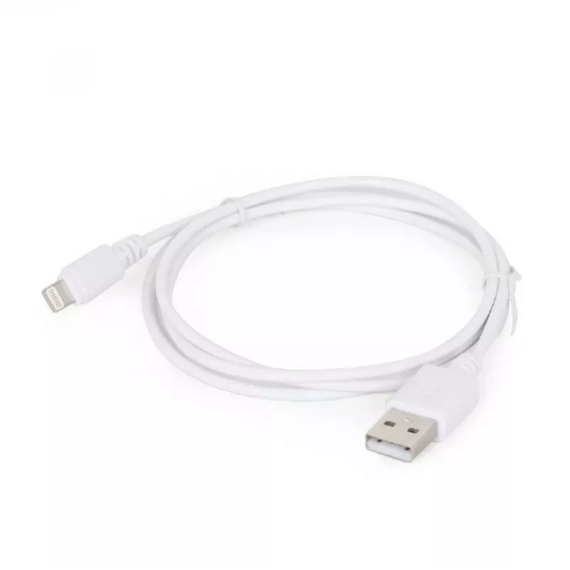 Laidinė jungtis Gembird CC-USB2-AMLM-2M-W — 2 m, Lightning į USB A, USB 2.0, balta