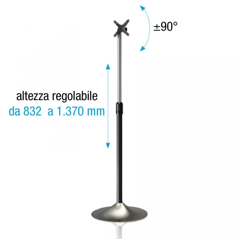 Techly ICA-TR10 laikiklis skaitmeniniams ženklams 68.6 cm (27 col.) sidabrinis