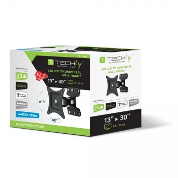Techly ICA-LCD 201BK pilno judesio sieninis laikiklis televizoriams 13-30 colių