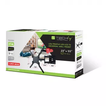 Techly ICA-PLB 136M Universalus LCD TV sieninis laikiklis 23-55 inch juodas