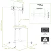 Techly ICA-TR6 grindinis stovas su lentyna LCD / LED / Plasma 30-65 colių