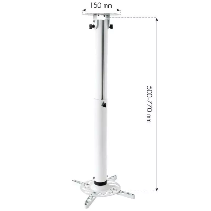 Techly lubinis projektoriaus laikiklis su prailginimu 500-770 mm baltas ICA-PM 104MW