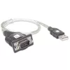 USB į RS232 adapteris Techly IDATA USB-SER-2T, USB-A (vyr.) į DB-9 (vyr.), 0,45 m, permatomai baltas