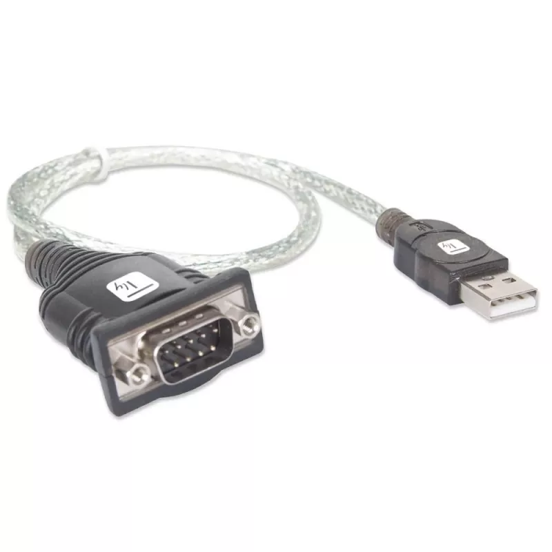 USB į RS232 adapteris Techly IDATA USB-SER-2T, USB-A (vyr.) į DB-9 (vyr.), 0,45 m, permatomai baltas
