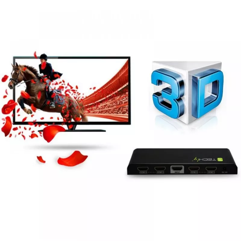 Techly HDMI skirstytuvas 4 krypčių 4K*2K IDATA HDMI-4K4