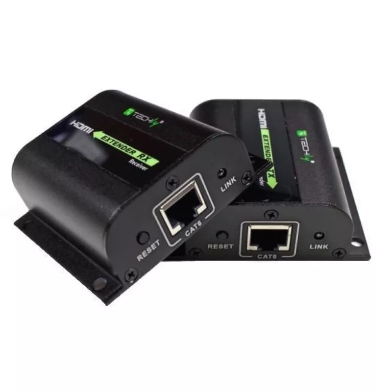 Techly HDMI ilgintuvas Full HD per Cat.5E/6/6A/7 kabelį iki 60 m, automatinis reguliavimas IDATA EXT-E70I