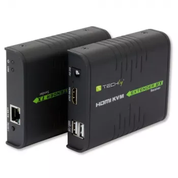 Techly IDATA HDMI-KVM2 HDMI KVM prailgintuvas (siųstuvas ir imtuvas)