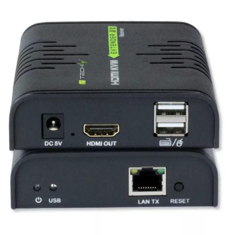 Techly IDATA HDMI-KVM2 HDMI KVM prailgintuvas (siųstuvas ir imtuvas)