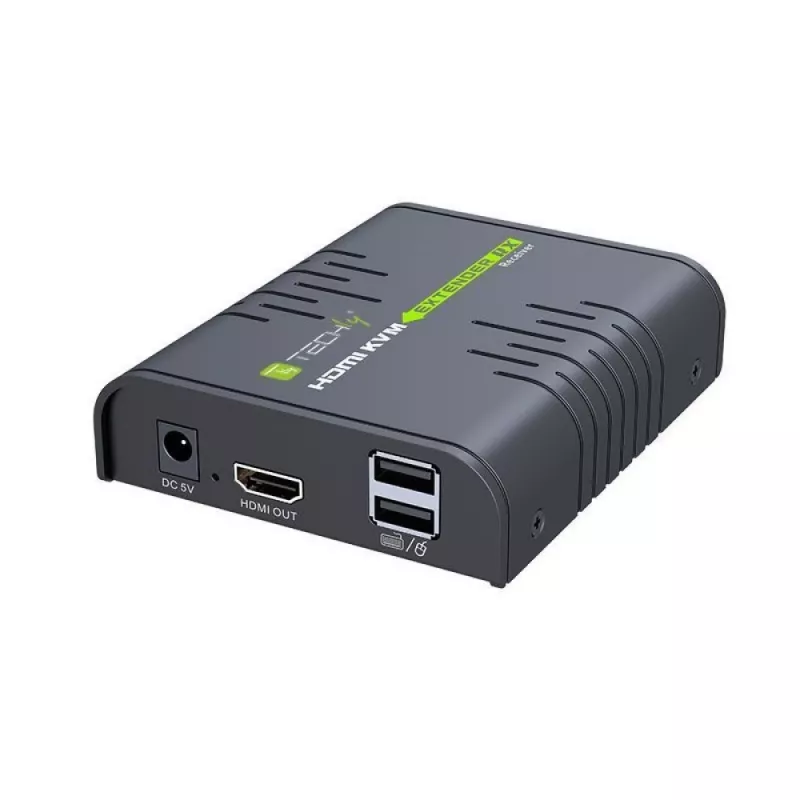 Techly IDATA HDMI-KVM2 HDMI KVM prailgintuvas (siųstuvas ir imtuvas)