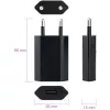 Techly Compact USB įkroviklis 1A Euro kištukas Juodas