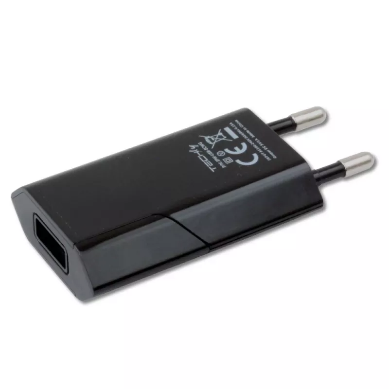 Techly Compact USB įkroviklis 1A Euro kištukas Juodas