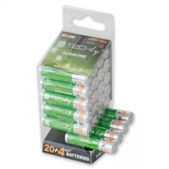 Techly Multipack 24 baterijos High Power Mini Stilo AAA šarminės LR03 1,5V IBT-KAL-LR03-B24T