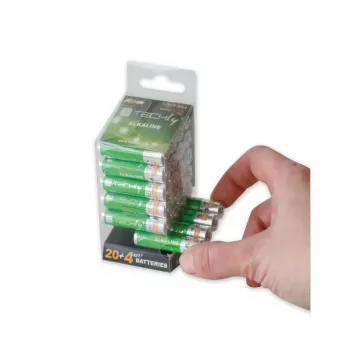 Techly Multipack 24 baterijos High Power Mini Stilo AAA šarminės LR03 1,5V IBT-KAL-LR03-B24T