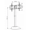 Techly ICA-TR12 TV laikiklis/stovas 177,8 cm (70 col.) juodas