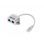 LANBERG adapteris LAN RJ45 / 2x RJ45 FTP skirstytuvas AD-0026-S