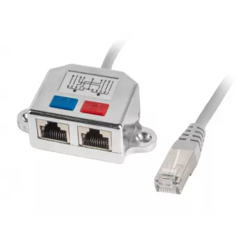 LANBERG adapteris LAN RJ45 / 2x RJ45 FTP skirstytuvas AD-0026-S