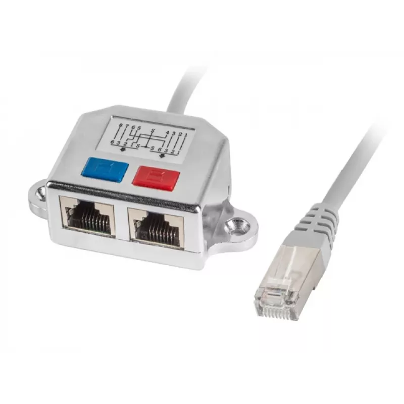 LANBERG adapteris LAN RJ45 / 2x RJ45 FTP skirstytuvas AD-0026-S