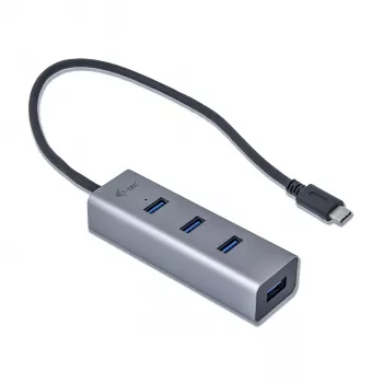 i-tec Metal USB-C HUB 4 portų USB 3.0 centras