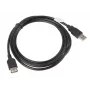 USB A-A prailginimo kabelis LANBERG CA-USBE-10CC-0018-BK, USB 2.0, 1,8 m, juodas
