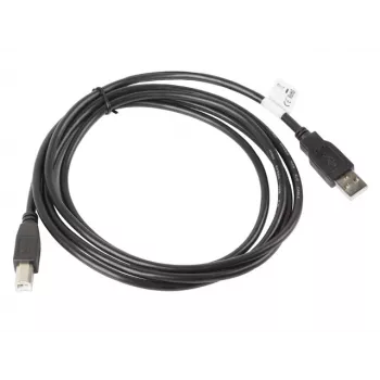 USB 2.0 kabelis LANBERG CA-USBA-10CC-0018-BK — 1,8 m, USB A (kištukas) į USB B (kištukas), juodas