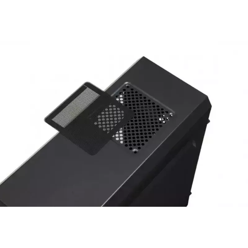 Korpusas IBOX ORCUS X14 Midi Tower juodas – ITX/ATX, šoninis langas, raudonas apšvietimas, 3×3,5 colio vietos, 2×2,5 colio vietos, 1×5,25 colio vieta, USB 3.2 Gen1 Type-A