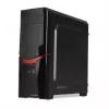 Korpusas IBOX ORCUS X14 Midi Tower juodas – ITX/ATX, šoninis langas, raudonas apšvietimas, 3×3,5 colio vietos, 2×2,5 colio vietos, 1×5,25 colio vieta, USB 3.2 Gen1 Type-A
