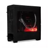 Korpusas IBOX ORCUS X14 Midi Tower juodas – ITX/ATX, šoninis langas, raudonas apšvietimas, 3×3,5 colio vietos, 2×2,5 colio vietos, 1×5,25 colio vieta, USB 3.2 Gen1 Type-A