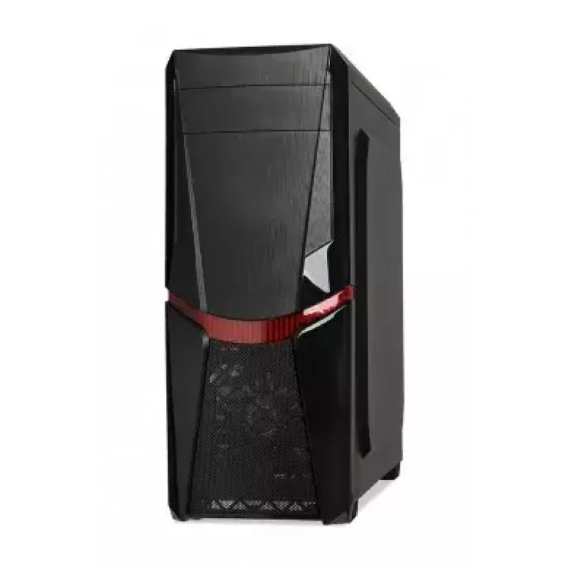 Korpusas IBOX ORCUS X14 Midi Tower juodas – ITX/ATX, šoninis langas, raudonas apšvietimas, 3×3,5 colio vietos, 2×2,5 colio vietos, 1×5,25 colio vieta, USB 3.2 Gen1 Type-A
