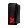 Korpusas IBOX ORCUS X14 Midi Tower juodas – ITX/ATX, šoninis langas, raudonas apšvietimas, 3×3,5 colio vietos, 2×2,5 colio vietos, 1×5,25 colio vieta, USB 3.2 Gen1 Type-A