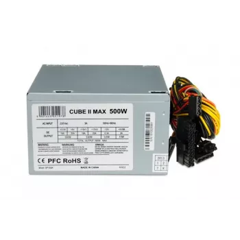 IBOX Cube II maitinimo blokas 500 W 20+4 pin ATX sidabrinis