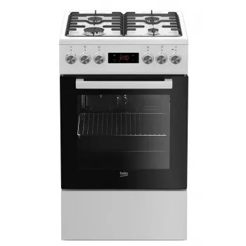 Beko FSE52320DWD laisvai pastatoma viryklė su dujine kaitlente ir elektrine orkaite, balta