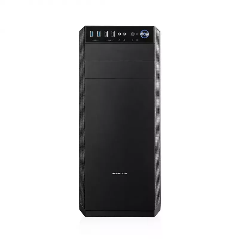 Kompiuterio korpusas MODECOM Oberon Pro Midi Tower — Juodas, ATX/ITX/Micro ATX, grūdintas stiklas, iki 395 mm GPU