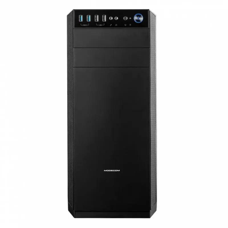 Kompiuterio korpusas MODECOM Oberon Pro Midi Tower — Juodas, ATX/ITX/Micro ATX, grūdintas stiklas, iki 395 mm GPU