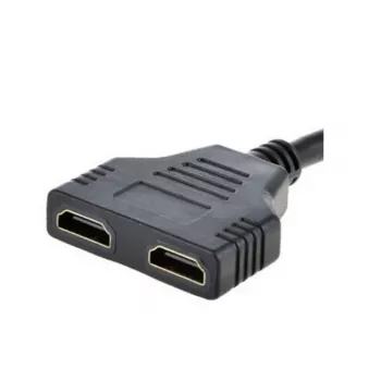 HDMI kabelis Gembird DSP-2PH4-04 — HDMI Type A (vyriškas) į 2× HDMI Type A (moteriški), juodas, tiesios jungtys