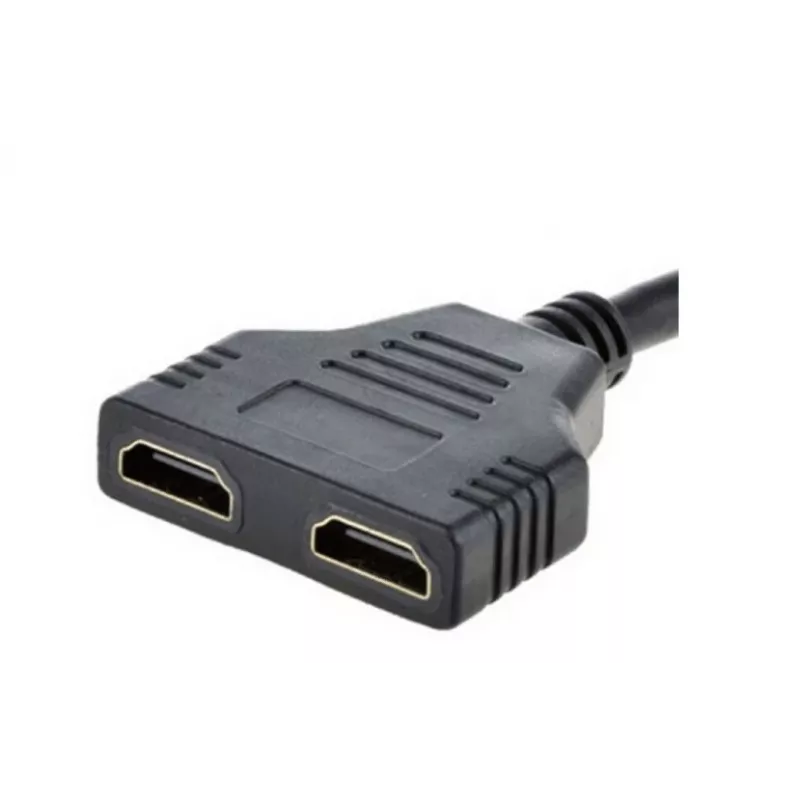HDMI kabelis Gembird DSP-2PH4-04 — HDMI Type A (vyriškas) į 2× HDMI Type A (moteriški), juodas, tiesios jungtys