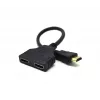 HDMI kabelis Gembird DSP-2PH4-04 — HDMI Type A (vyriškas) į 2× HDMI Type A (moteriški), juodas, tiesios jungtys