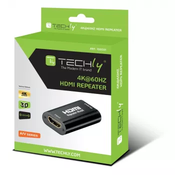 AV kartotuvas TECHLY IDATA-HDMI2-RIP4KT — HDMI 2.0, HDCP 2.2, 4096×2160, maks. atstumas 40 m, juodas